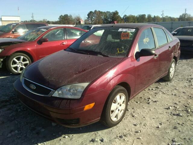 1FAFP34N27W261897 - 2007 FORD FOCUS ZX4 MAROON photo 2