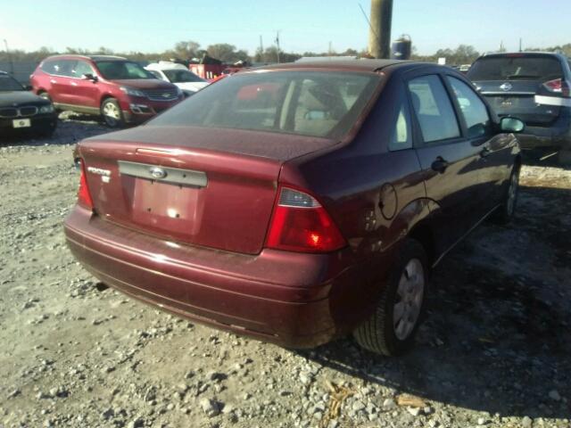 1FAFP34N27W261897 - 2007 FORD FOCUS ZX4 MAROON photo 4