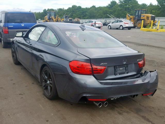 WBA3R5C56FK371472 - 2015 BMW 435 XI GRAY photo 3