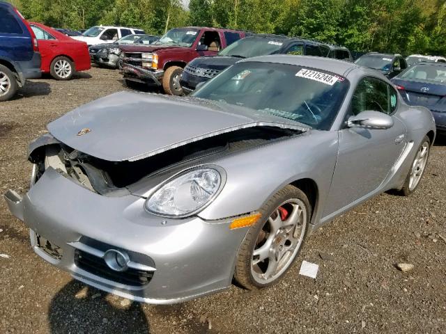 WP0AB29808U780184 - 2008 PORSCHE CAYMAN S GRAY photo 2