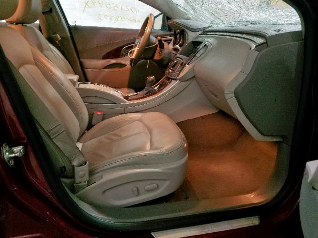 1G4GC5ED4BF200759 - 2011 BUICK LACROSSE C MAROON photo 5