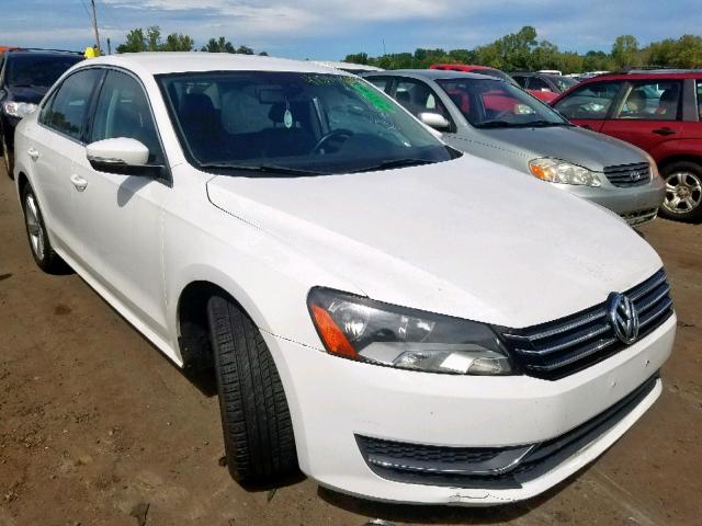 1VWBP7A37DC096829 - 2013 VOLKSWAGEN PASSAT SE WHITE photo 1