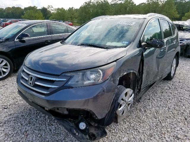 5J6RM3H7XDL029079 - 2013 HONDA CR-V EXL GRAY photo 2