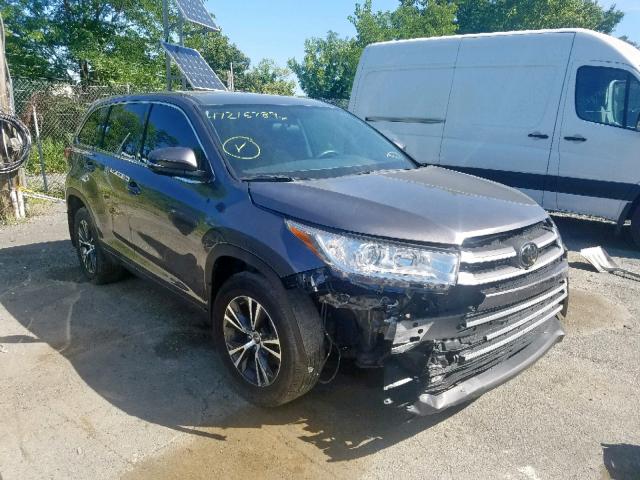 5TDBZRFHXJS820147 - 2018 TOYOTA HIGHLANDER GRAY photo 1