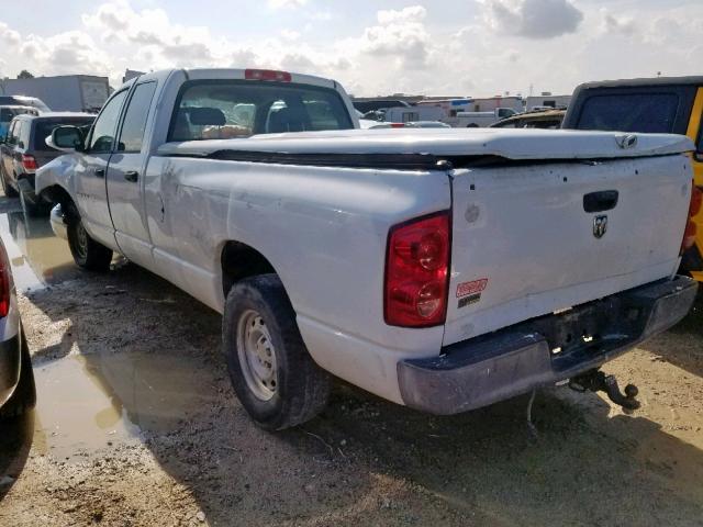 1D7HA18P27J504180 - 2007 DODGE RAM 1500 S WHITE photo 3