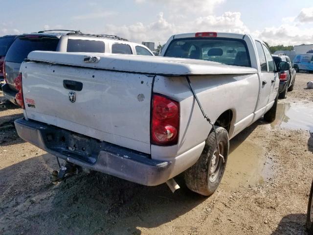 1D7HA18P27J504180 - 2007 DODGE RAM 1500 S WHITE photo 4