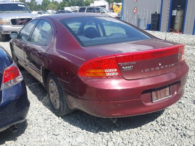 2B3HD56M92H170338 - 2002 DODGE INTREPID E BURGUNDY photo 3