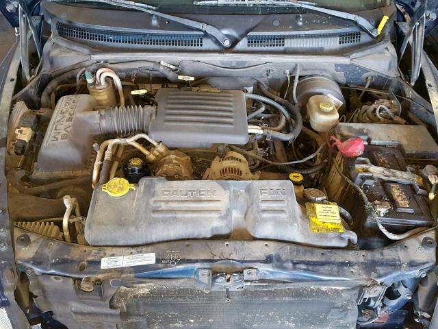 1B7GG22N11S347180 - 2001 DODGE DAKOTA BLUE photo 7