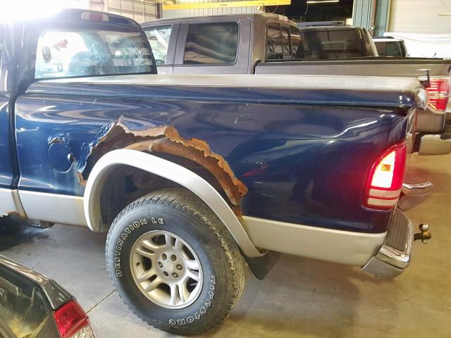 1B7GG22N11S347180 - 2001 DODGE DAKOTA BLUE photo 9