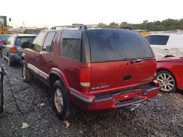 1GNDT13W2X2174978 - 1999 CHEVROLET BLAZER RED photo 3