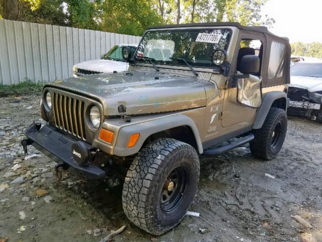 1J4FA39S54P753480 - 2004 JEEP WRANGLER X BROWN photo 2