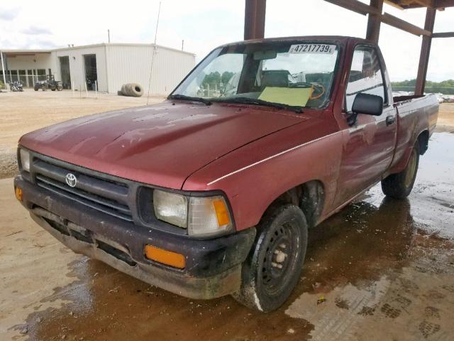 4TARN81A0RZ231080 - 1994 TOYOTA PICKUP 1/2 MAROON photo 2