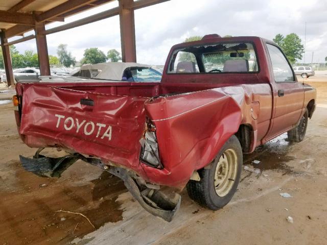 4TARN81A0RZ231080 - 1994 TOYOTA PICKUP 1/2 MAROON photo 4