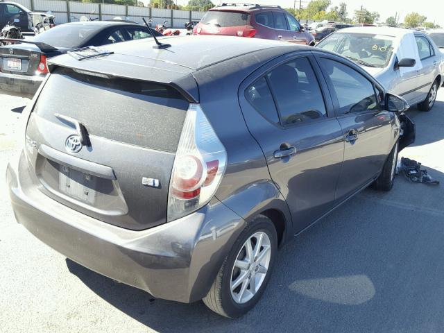 JTDKDTB32D1034916 - 2013 TOYOTA PRIUS C BLACK photo 4