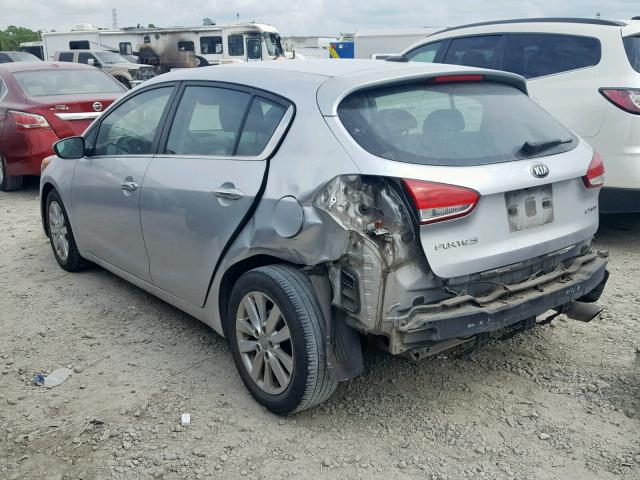 KNAFX5A84E5166925 - 2014 KIA FORTE EX SILVER photo 3