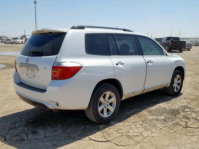 JTEDS41A582001876 - 2008 TOYOTA HIGHLANDER WHITE photo 4