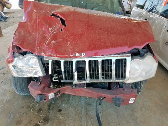 1J4HS58N85C682667 - 2005 JEEP GRAND CHER RED photo 7