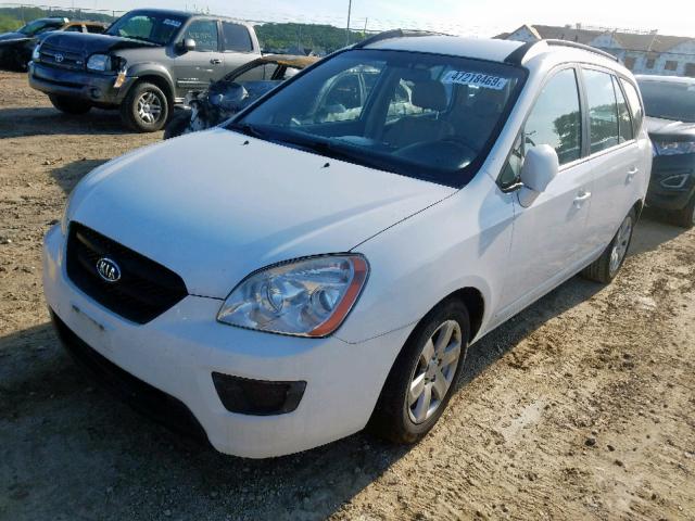 KNAFG526587130215 - 2008 KIA RONDO LX WHITE photo 2