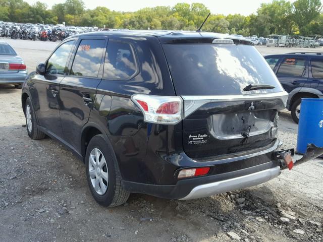 JA4AD2A36FZ013668 - 2015 MITSUBISHI OUTLANDER BLACK photo 3