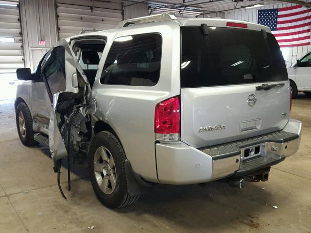 5N1AA08BX5N736814 - 2005 NISSAN ARMADA SE SILVER photo 3