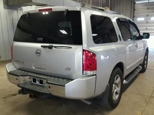 5N1AA08BX5N736814 - 2005 NISSAN ARMADA SE SILVER photo 4