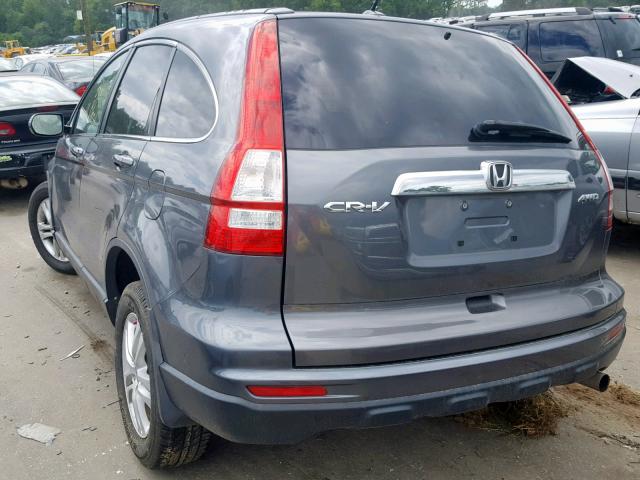 5J6RE4H75AL023429 - 2010 HONDA CR-V EXL GRAY photo 3