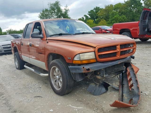 1B7GL2AN0YS619046 - 2000 DODGE DAKOTA QUA ORANGE photo 1