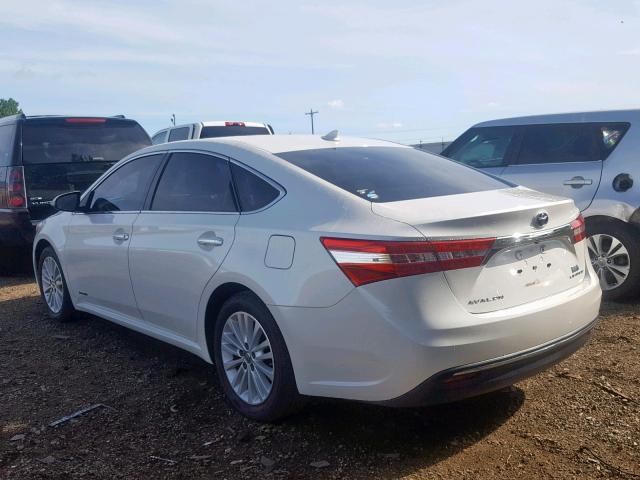 4T1BD1EB5EU030264 - 2014 TOYOTA AVALON HYB WHITE photo 3