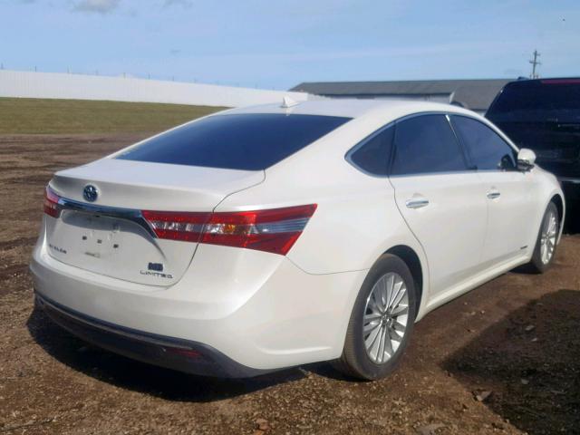 4T1BD1EB5EU030264 - 2014 TOYOTA AVALON HYB WHITE photo 4