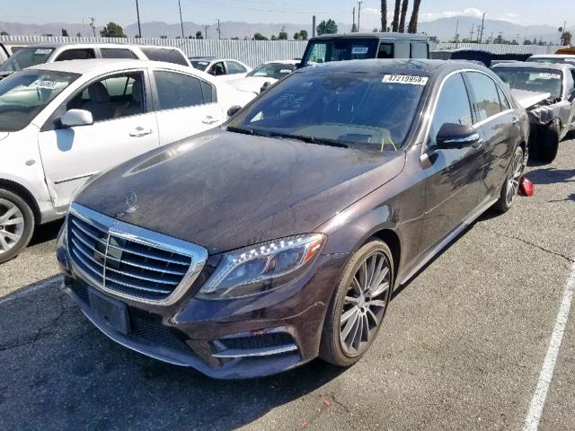 WDDUG8CBXFA091392 - 2015 MERCEDES-BENZ S 550 BLACK photo 2