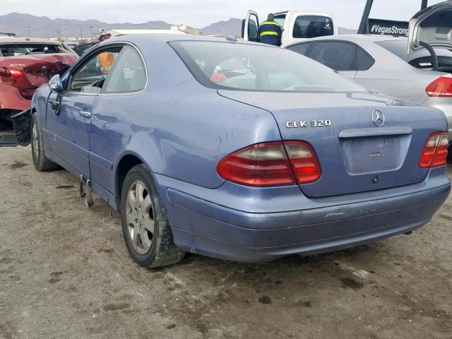 WDBLJ65G22T103665 - 2002 MERCEDES-BENZ CLK 320 BLUE photo 3