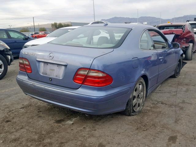 WDBLJ65G22T103665 - 2002 MERCEDES-BENZ CLK 320 BLUE photo 4