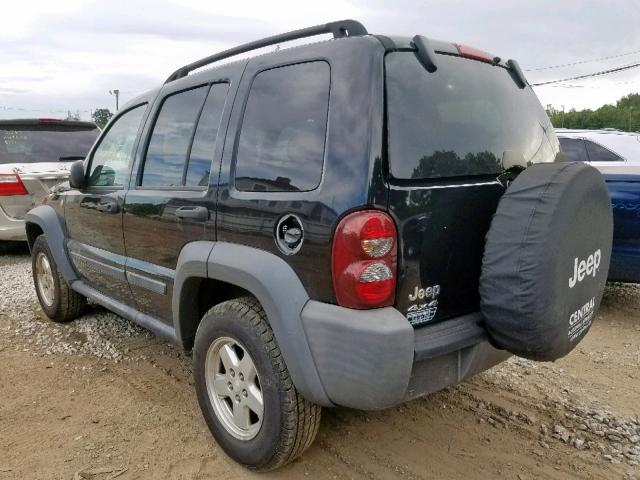 1J4GL48K17W505663 - 2007 JEEP LIBERTY SP BLACK photo 3