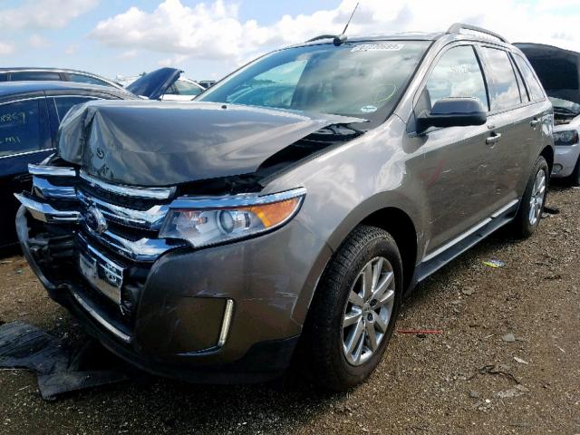 2FMDK3J95DBB36229 - 2013 FORD EDGE SEL BROWN photo 2