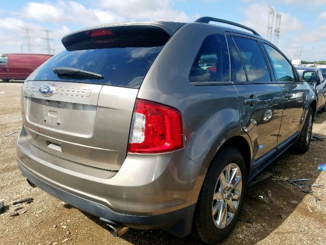 2FMDK3J95DBB36229 - 2013 FORD EDGE SEL BROWN photo 4