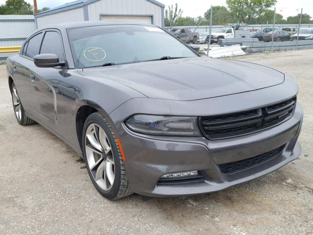 2C3CDXHGXFH801281 - 2015 DODGE CHARGER SX GRAY photo 1