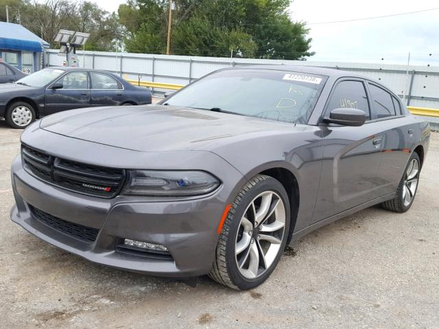 2C3CDXHGXFH801281 - 2015 DODGE CHARGER SX GRAY photo 2