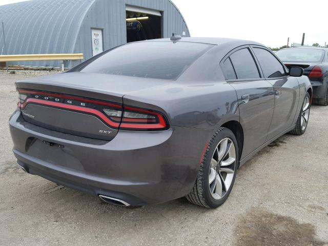 2C3CDXHGXFH801281 - 2015 DODGE CHARGER SX GRAY photo 4