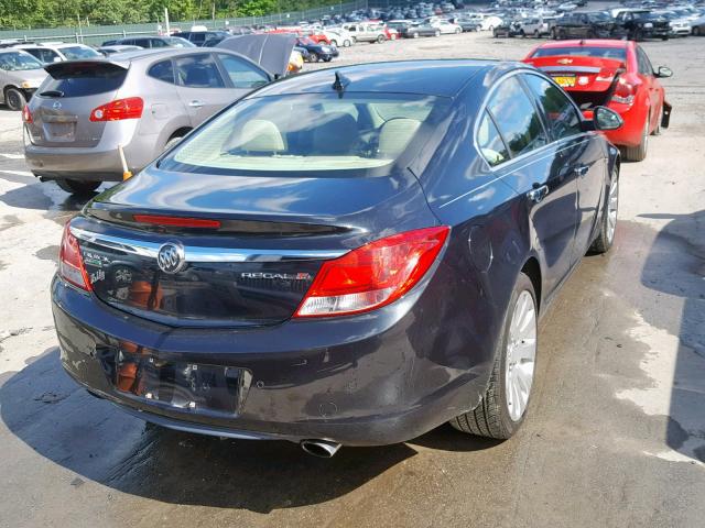 W04G05GV2B1084553 - 2011 BUICK REGAL CXL BLACK photo 4