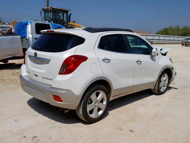 KL4CJASB7FB271353 - 2015 BUICK ENCORE WHITE photo 4