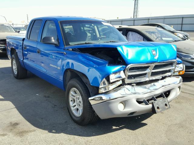 1B7HL2AX91S245127 - 2001 DODGE DAKOTA QUA BLUE photo 1