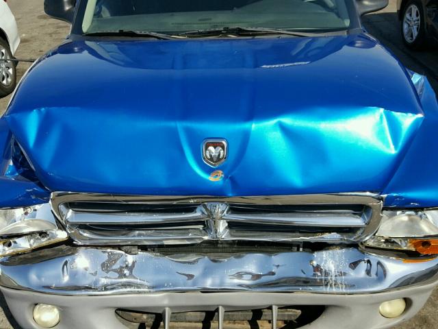 1B7HL2AX91S245127 - 2001 DODGE DAKOTA QUA BLUE photo 7