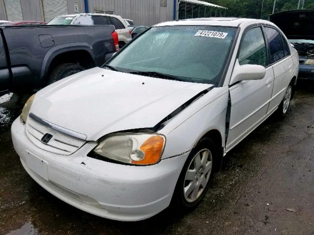 2HGES26741H606349 - 2001 HONDA CIVIC EX WHITE photo 2