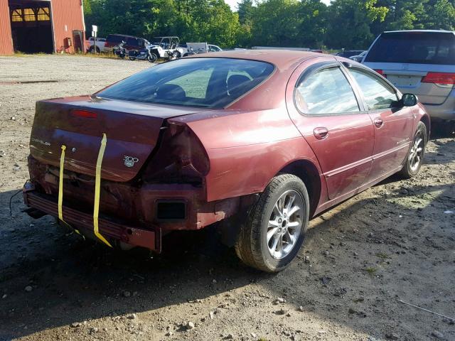 2C3HE66G7YH386875 - 2000 CHRYSLER 300M BURGUNDY photo 4