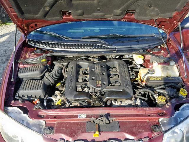 2C3HE66G7YH386875 - 2000 CHRYSLER 300M BURGUNDY photo 7