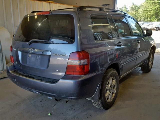 JTEEP21A950074394 - 2005 TOYOTA HIGHLANDER BLUE photo 4