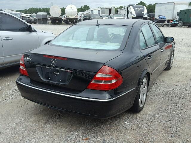 WDBUF70J34A492507 - 2004 MERCEDES-BENZ E 500 BLACK photo 4