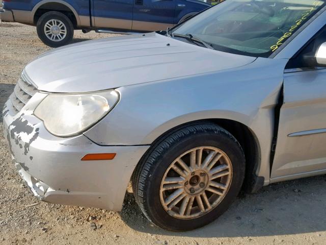 1C3LC55R08N279932 - 2008 CHRYSLER SEBRING TO SILVER photo 9