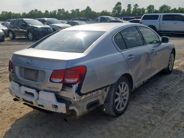 JTHBH96S165015809 - 2006 LEXUS GS 300 SILVER photo 4