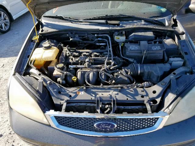 1FAFP34N67W132223 - 2007 FORD FOCUS ZX4 GRAY photo 7